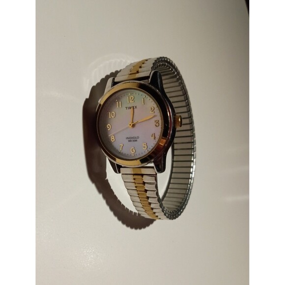Timex Accessories - Vintage Timex Indiglo T2M828 Two‑Tone Quartz Watch WR30M – Classic Analog